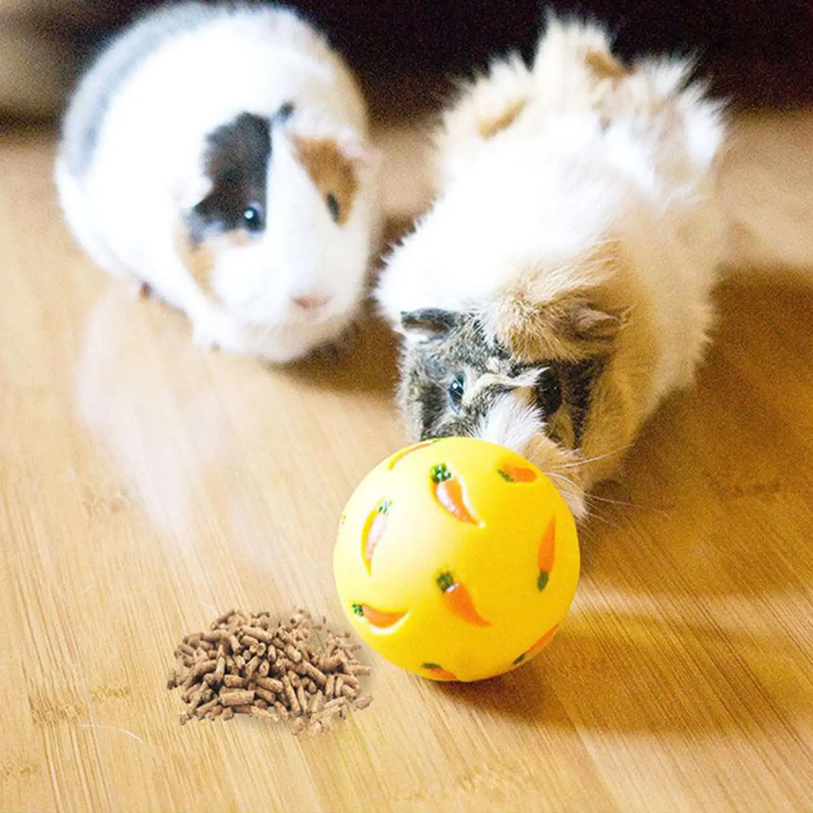 Rabbit Treat Ball Pet Slow Feeder Interactive Bunny Toy Snack Toy Ball Bite Resistant Feeding Toys Ferret Kitty Guinea Pig Cat