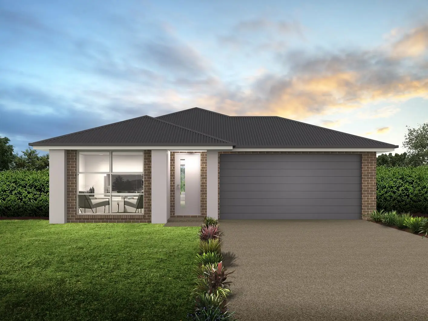 Modern Single Story Light Steel Frame Prefab Villa Australian Standard 3-4 Bedroom Prefabricated Family Bungalow With Garage