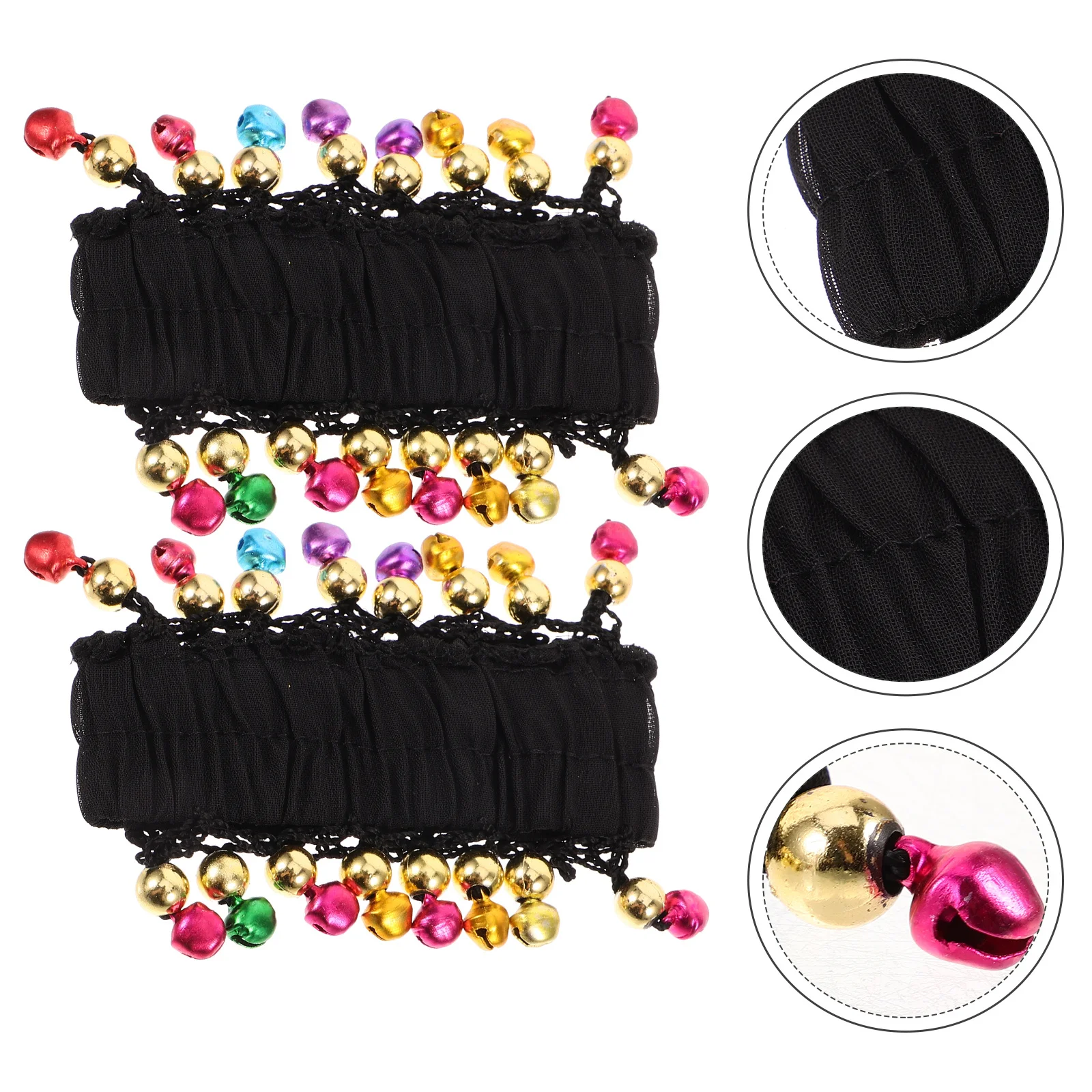 

1 Pair Belly Dance Wrist Cuff Bells Costume Accessories Women Belly Bracelet Dance Hand Chain Ethnic Bracelet For Party