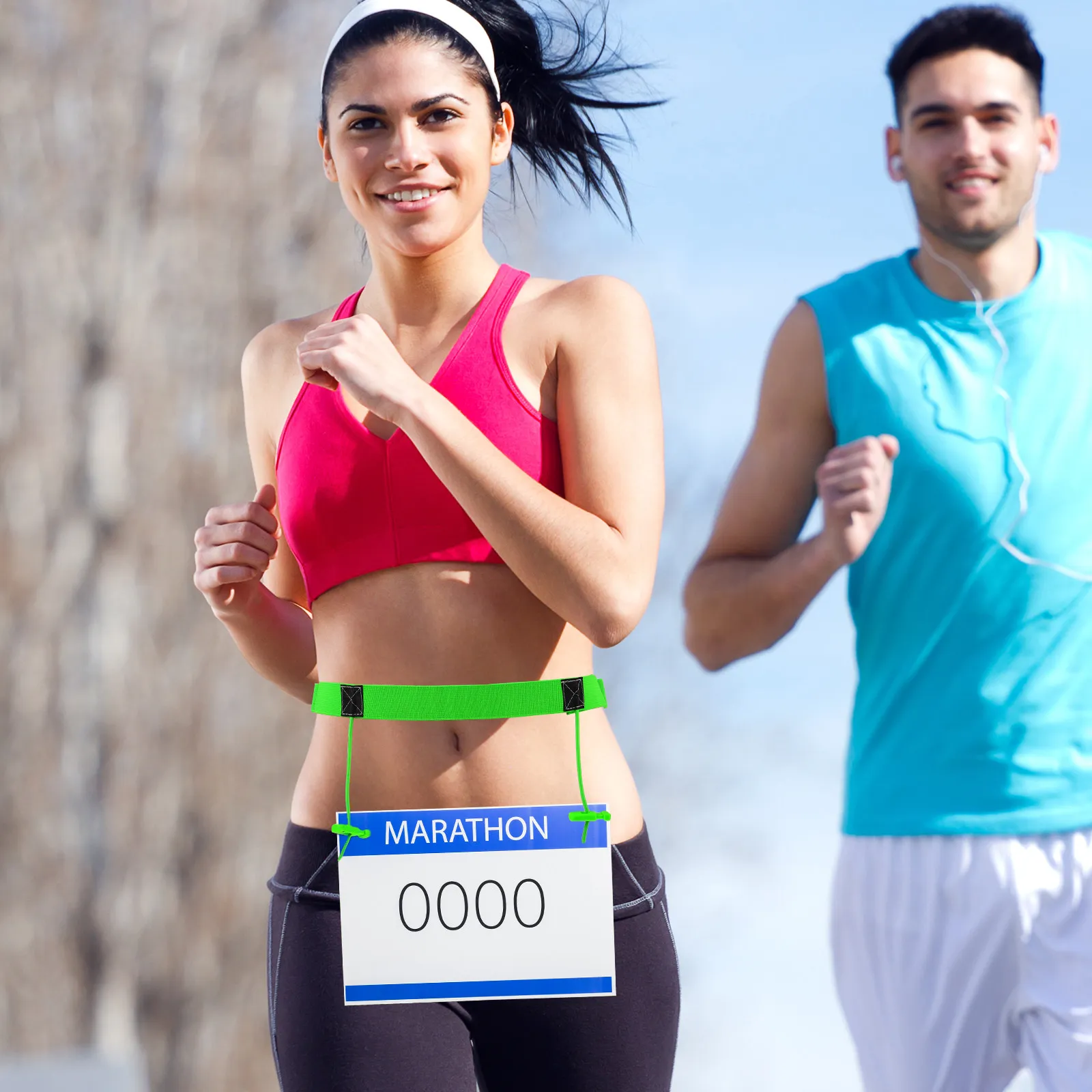 Sports Belt Running Waistband Ergonomic Breathable Comfortable Reusable Race Strap Competition Training Race