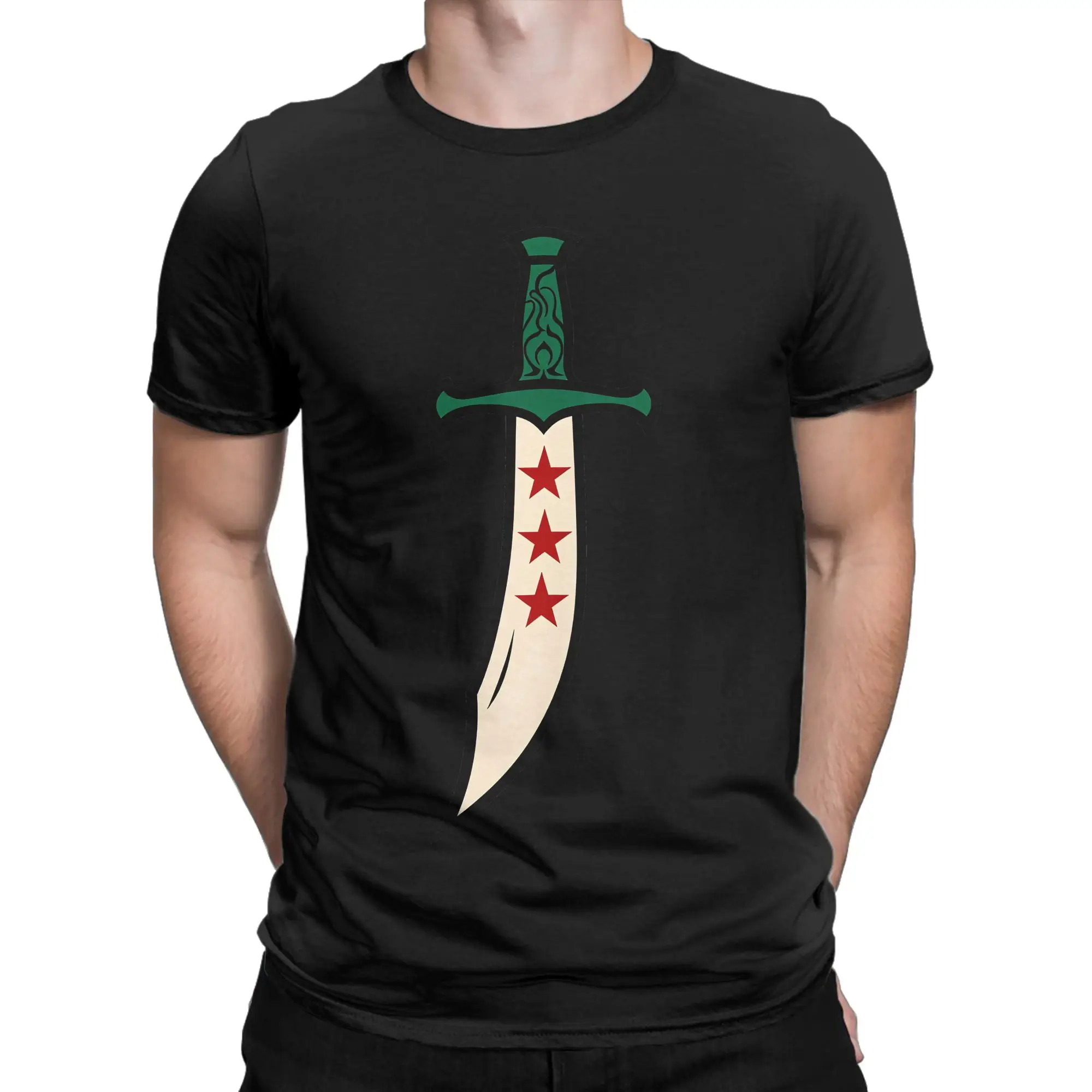 Coat Of Arms Of Syria T-Shirt for Men  Funny 100% Cotton Tee Shirt Round Collar Short Sleeve T Shirt Plus Size Tops