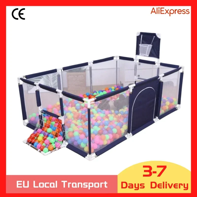 Indoor Ball Pit Playpen para Crianças, Baby Playground, Cerca de Segurança para 6 Meses a 6 Anos de Idade Crianças, Nova Chegada