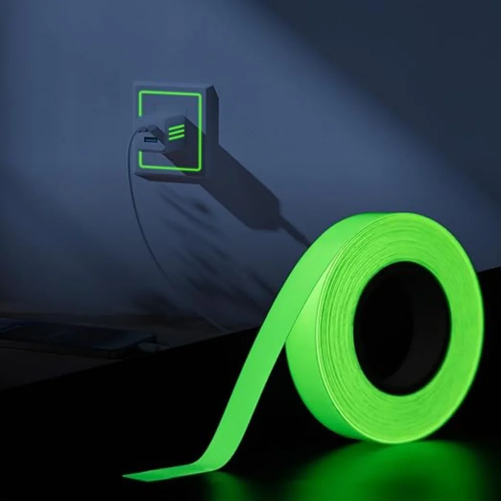 Green Glow in The Dark Tape Halloween Decor Light Up Stickers All Bright Luminous Night for Stage Floor Stair Safety Walls