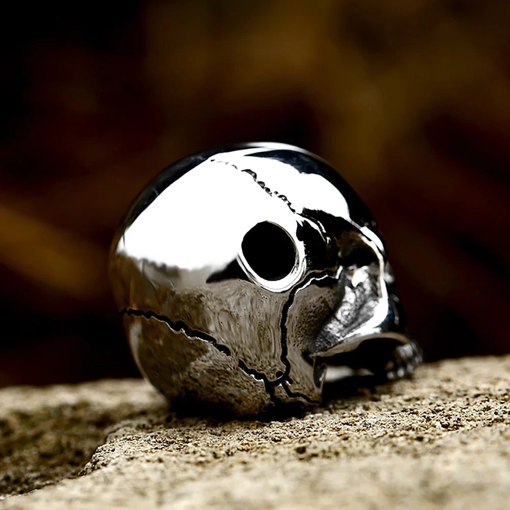 Punk Vintage Stainless Steel Skull Pendant Necklace For Men Hip Hop Rock Skeleton Necklaces Party Biker Jewelry Gifts Wholesale