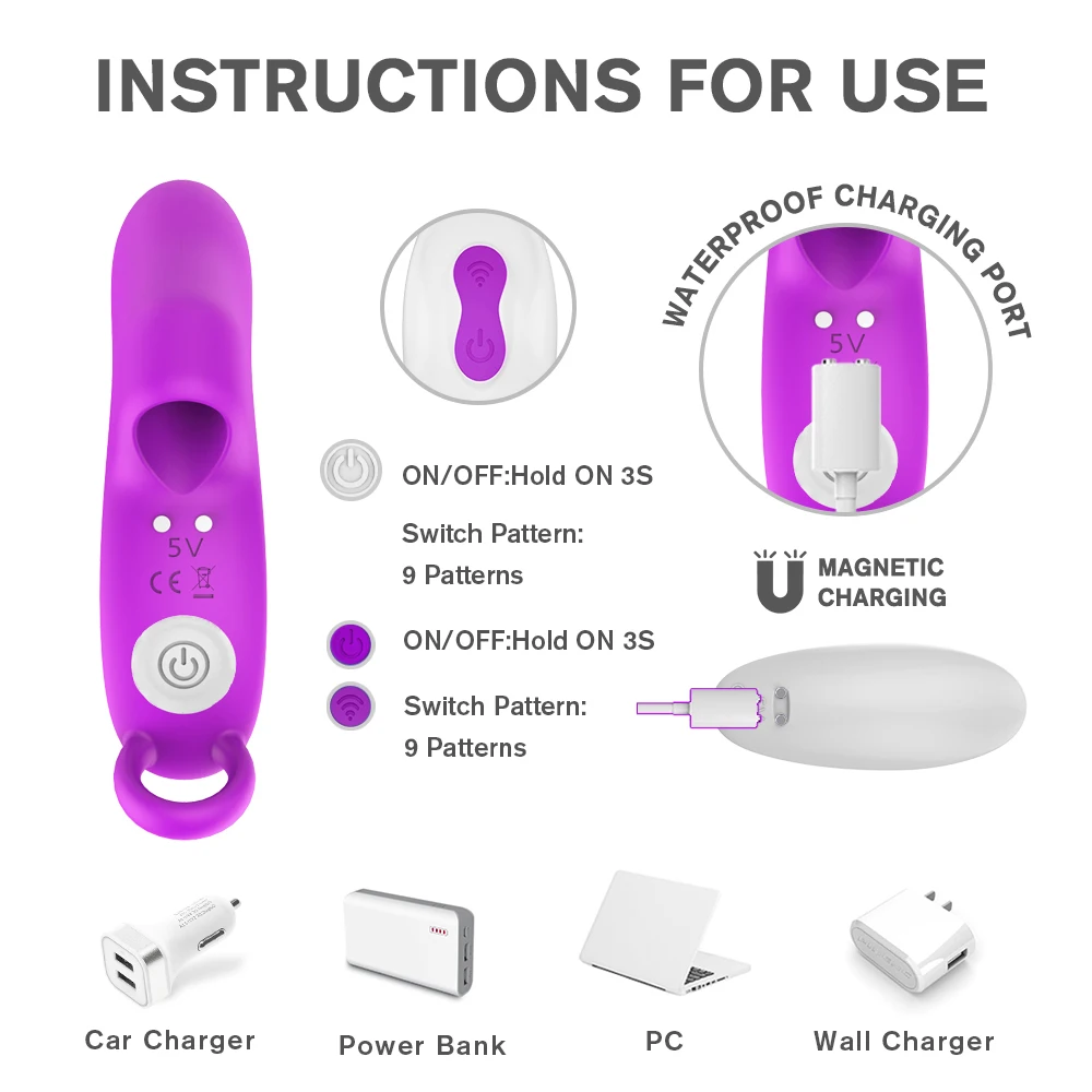 Finger Powerful Vibrator For Women Female Nipple Clitoris Stimulator Remote Control G Spot Massager Sex Toys For Women Couple