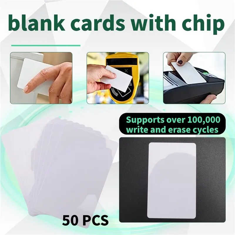 ABFN-50 PCS 215 Cards 215 Tags Rewritable Cards 504 Bytes Memory For All Enabled Device