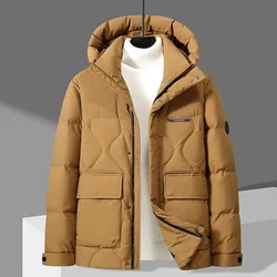 Men's Down Jackets Men's Winter Jackets Short Winter Men's Coats Duck Down Hooded Jackets Clothing Tops