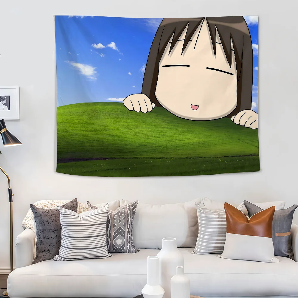 أنيمي Azumanga Daioh Osaka Ayumu لطيف مضحك العلم مخصص التخييم حديقة ديكور خلفيات الحفلات جدار الفن هدايا الأسرة