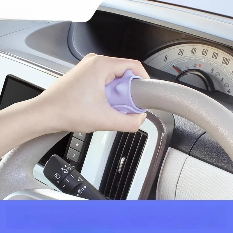Car Steering Wheel Cover - Silicone Anti-Slip Massage Grip with Alignment Mark, Universal Fit