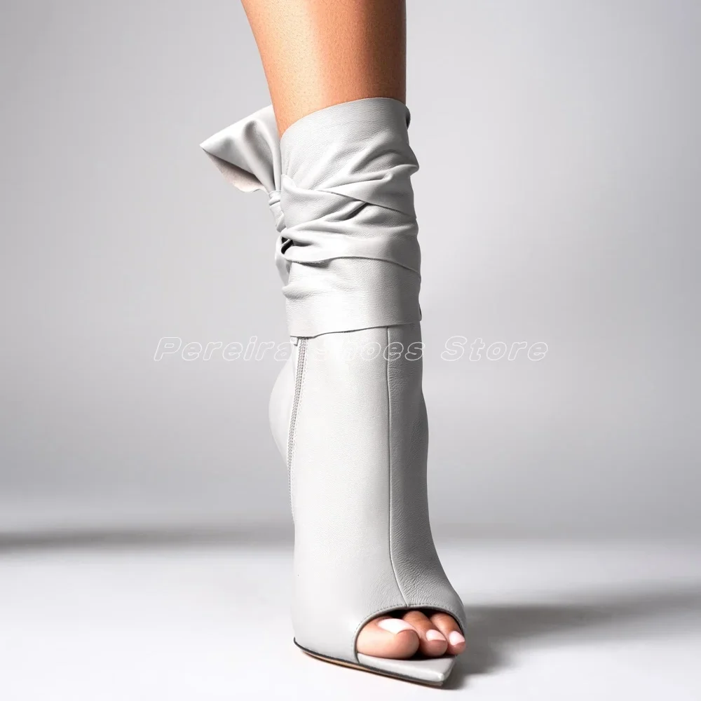 

Concise Open Toe Solid Sandals Zip Style Siletto Summer Cover Heel Butterfly-Knot Design Office Or Career Ladies Shoes