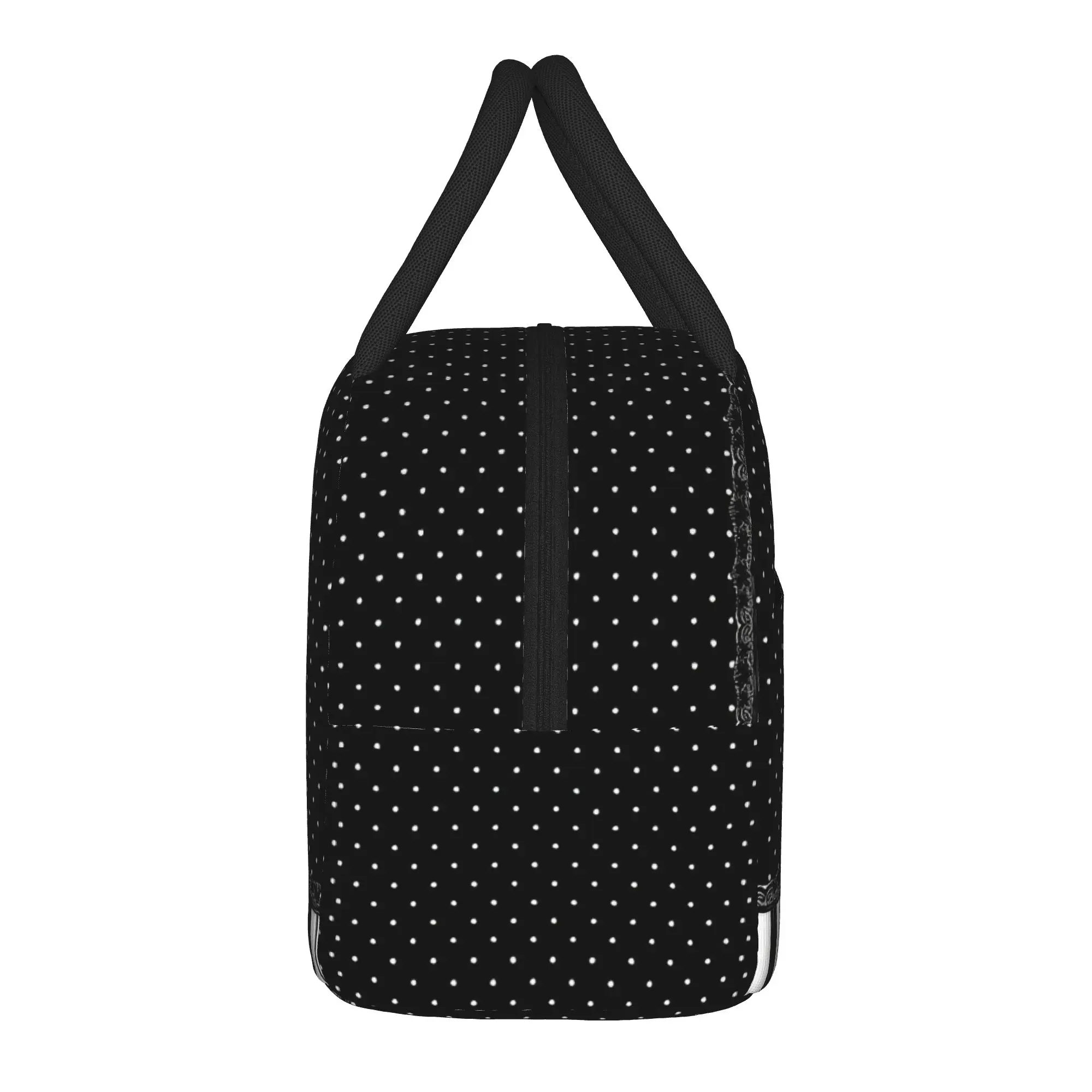 Personalized Piano Mochilas Mujer Polka Dot Print Lunch Bag For Child Lunch Box Travel Cooler Bag Oxford Thermal Tote Handbags