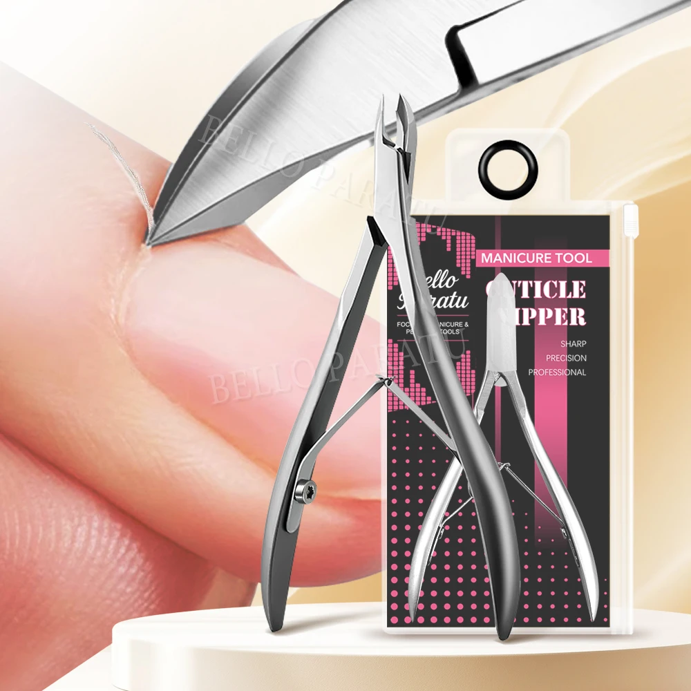 Cuticle Nippers Nail Cutter Stainless Steel Cuticle Trimmer Clippers Manicure Tools Double Spring for Nail Care Tools