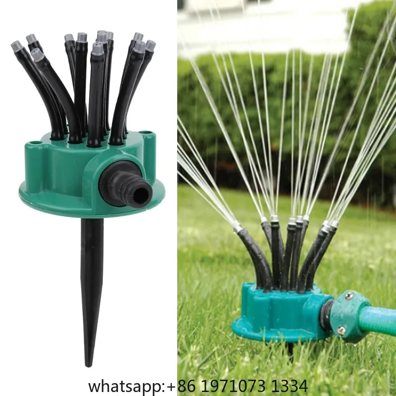 360 Degree Rotating Garden Automatic Multi Heads Sprinkler for Agricultural Irrigation Irrigating Tool Garden Supplies Sprinkler