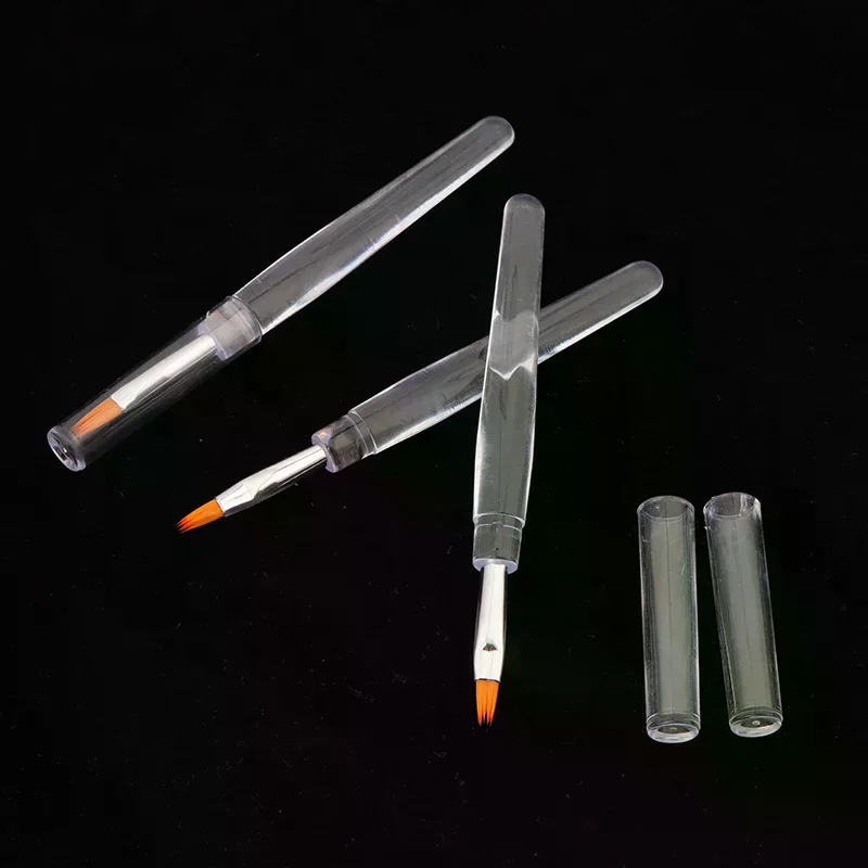 /Kuz/Portable Disposable Lip Brush Lipstick Brush With Cover Transparent Rod Single Makeup Concealer Lip Gloss Brush 5/10Pcs