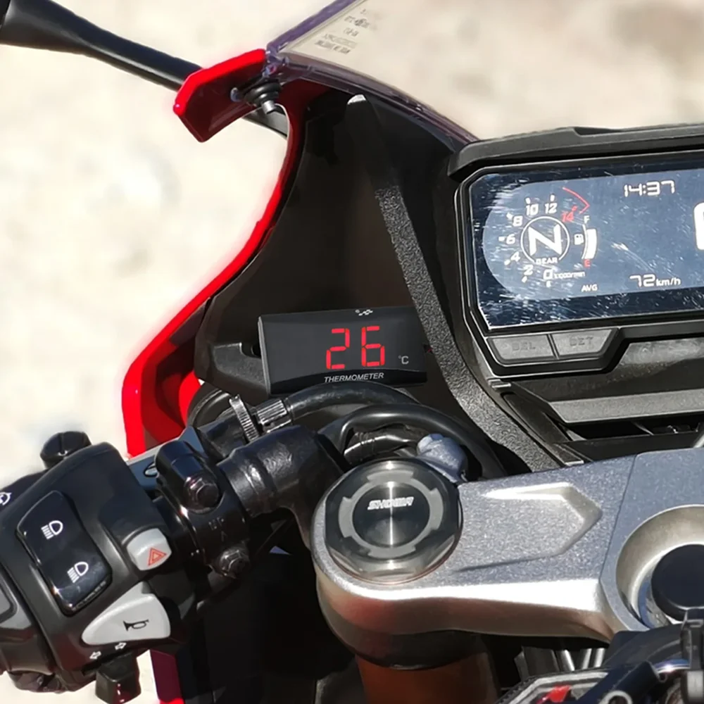 12V Mini Motorcycle Digital Meter Thermometer Sensors Water Tank Retrofit for KOSO XMAX300 CB400 MT 07 09 Sensor Scooter Racing