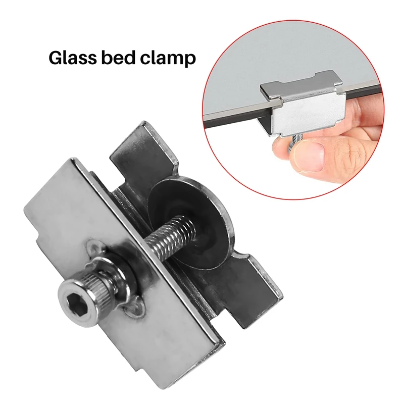 

Модернизированный зажим для стеклянной кровати, совместимый с 3/3 Pro/V2/3S, 5/Pro, 4 шт.