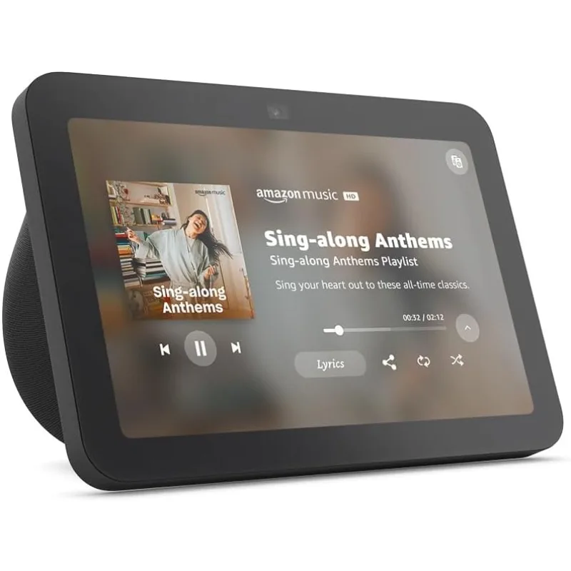 

Echo Show 8 (newest model), With Spatial Audio, Smart Home Hub, and Alexa, Charcoal