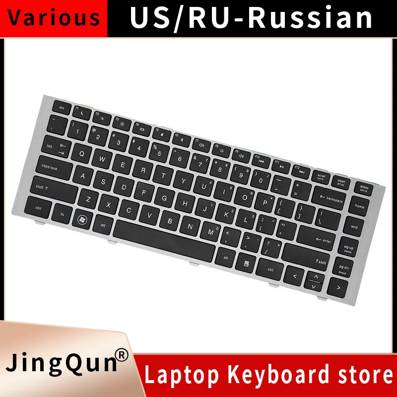 

New US Russian Laptop Keyboard For HP ProBook 4440S 4441S 4445S 4446S Notebook PC Replacement
