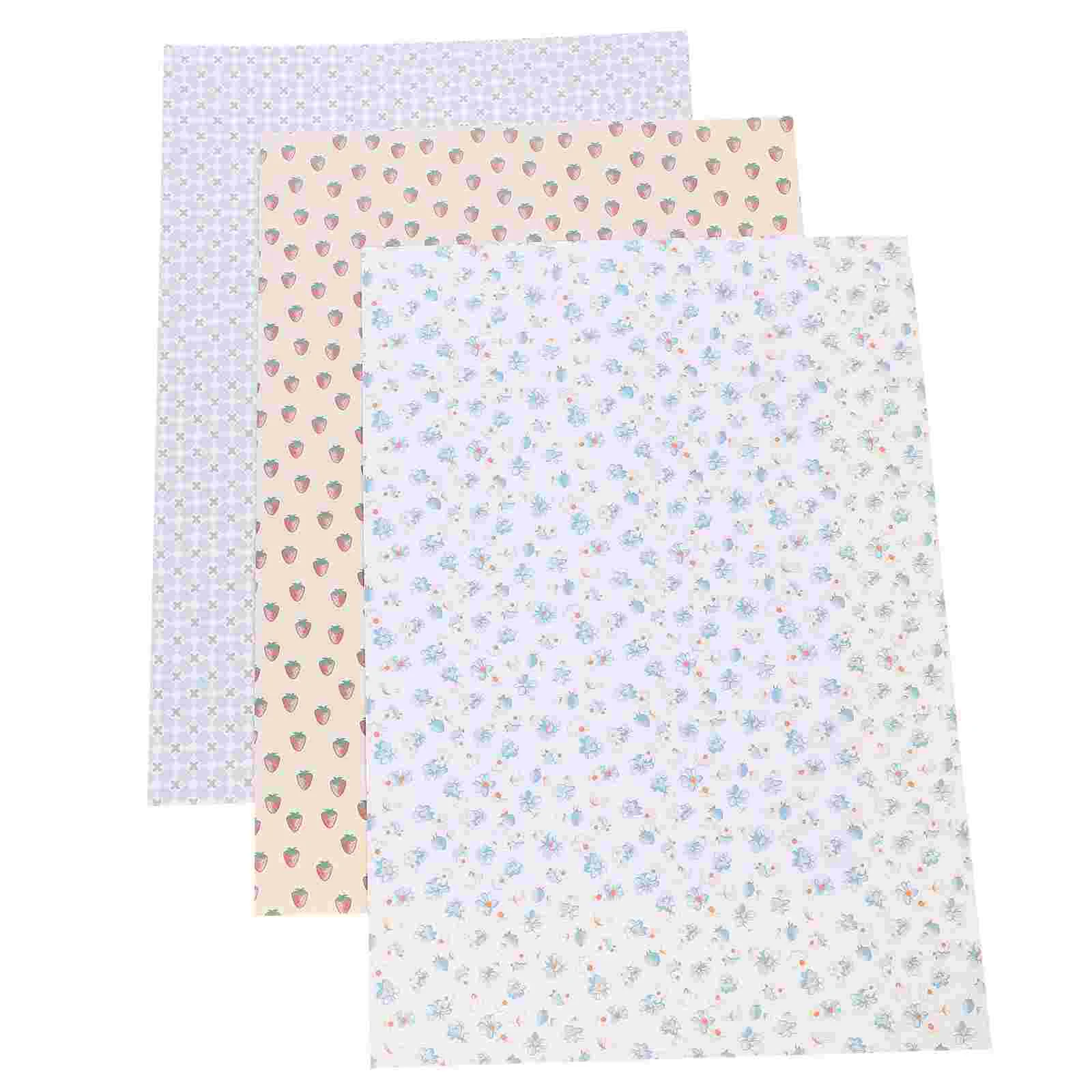 

3 Sheets House Wallpaper The for Miniature Wallpapers Self-adhesive Decor Accessories