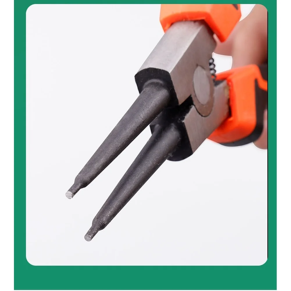 1 pcs 7 inch Circlip Pliers with Spring Loaded Rebound and Heat Treated Alloy Steel for Consistent Performance
