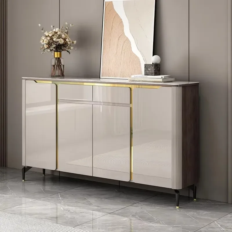 Large Capacity Multi Layer White Wooden Shoe Rack Storage Cabinet Dust Proof Household Door Shoe Cabinet for Living Room
