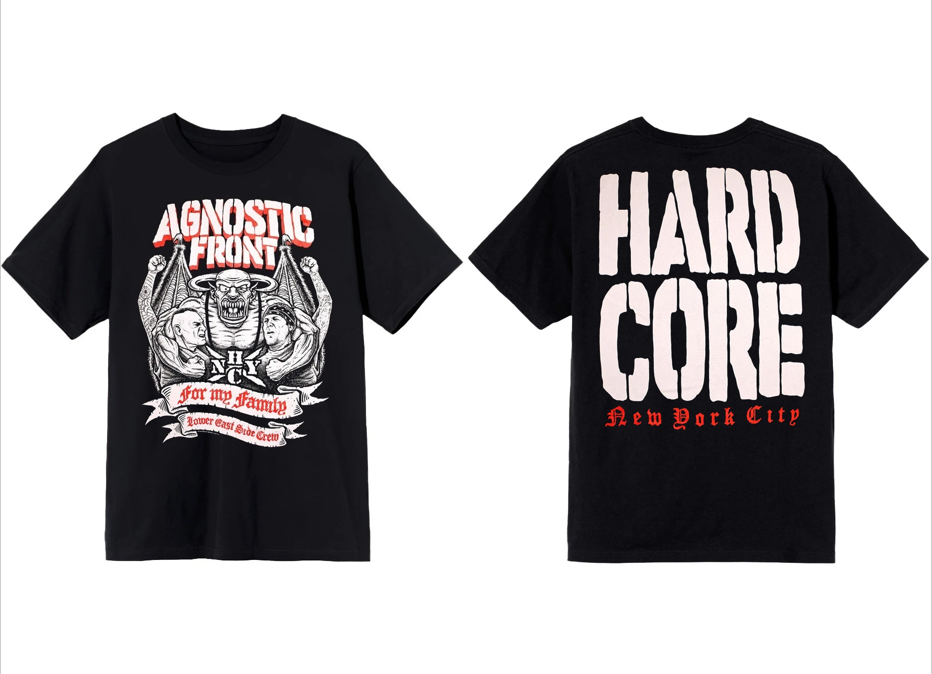 Agnostic Front United and Strong Peripheral Pattern Printing Summer Luxury Brand Cotton Men's and Women's T-Shirts Short Sleeves