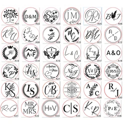 Double Name Wedding Wax Seal Stamp Custom seals 2 Initials Personalized Letter Birthday Invitation Envelop DIY Stamp Customized