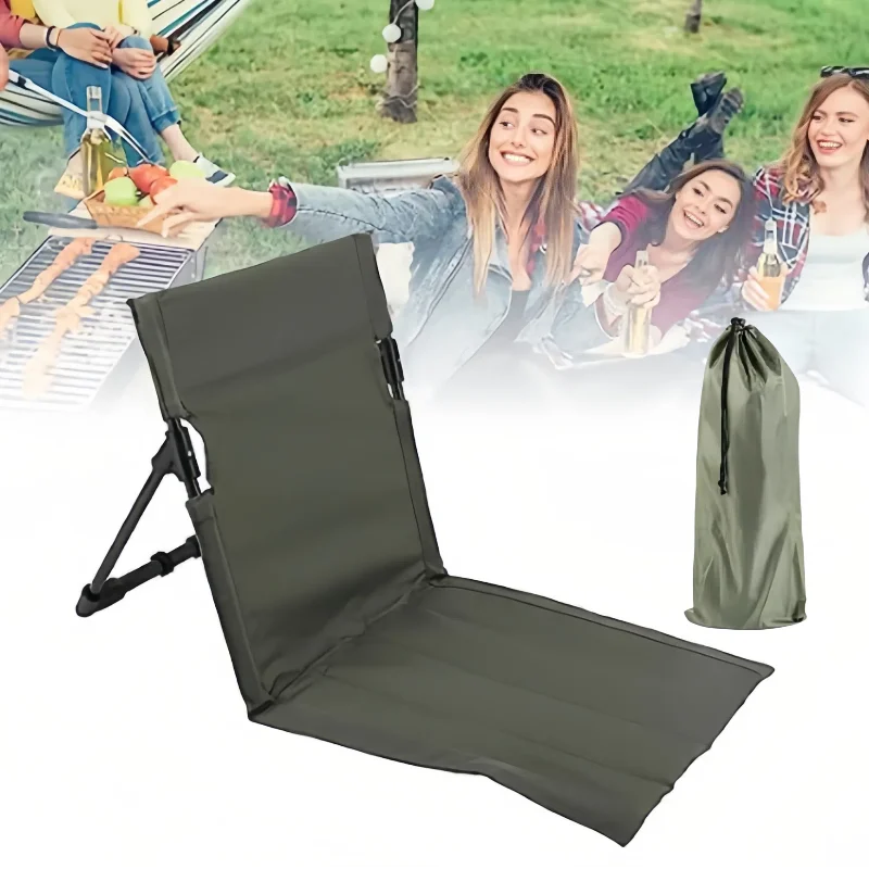 

Foldable Camping Chair - Lightweight for Outdoor Beach Fishing - Sturdy Oxford Cloth Compact Design Comfortable Support