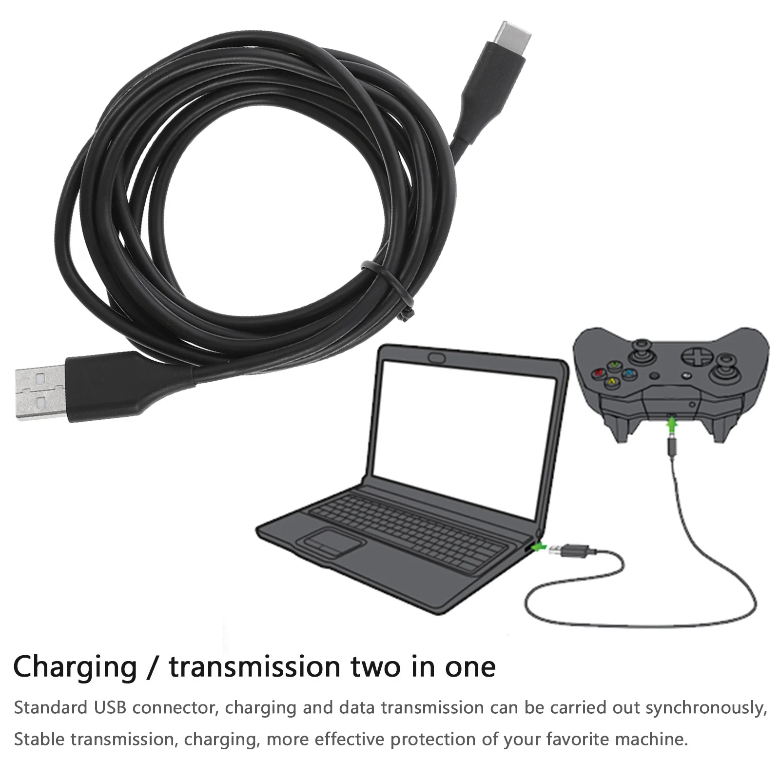 

1Pcs Gamepad Cable USB Data Cord Replacement Fast Safe Stable Charging Game Handle Power Protection Cable