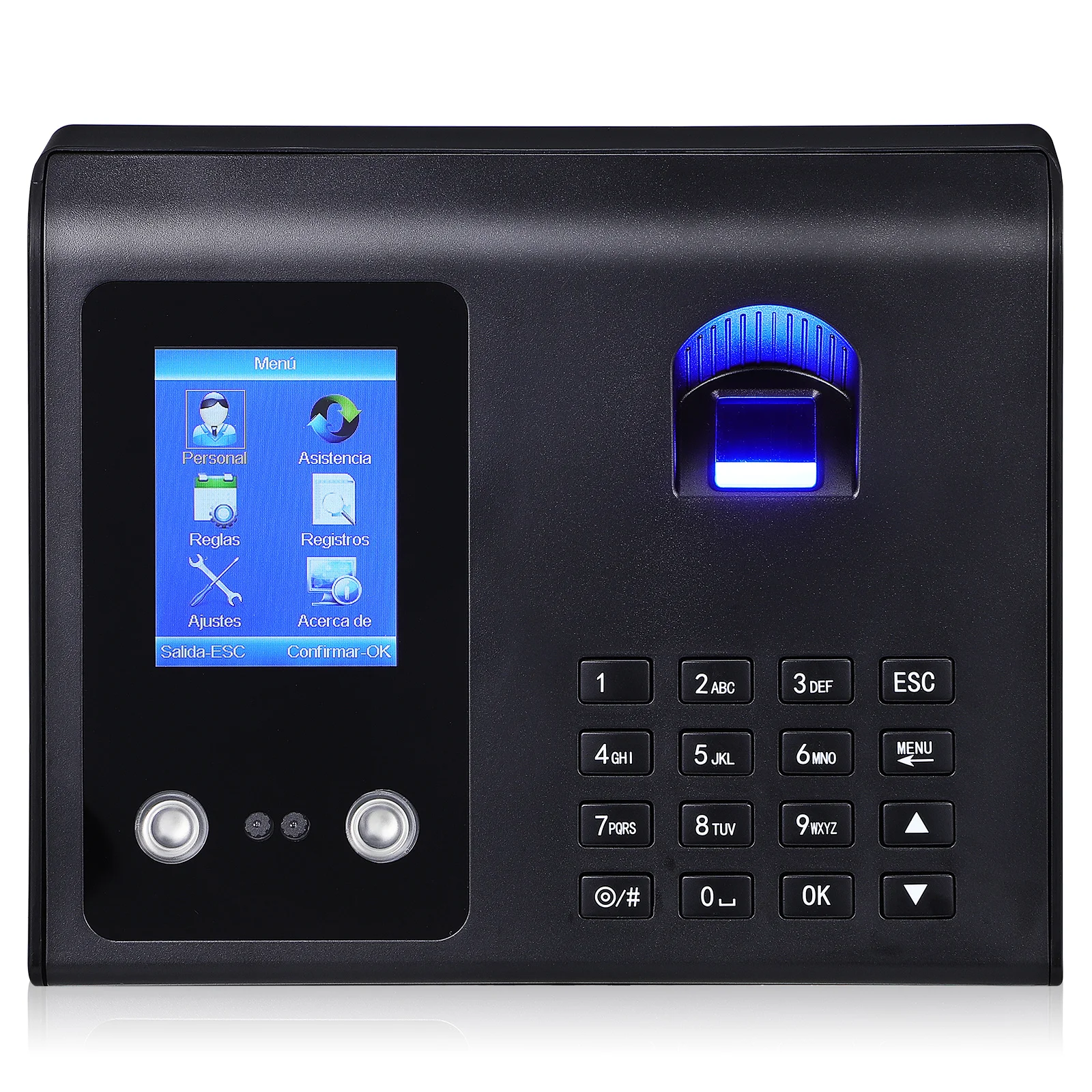 

1pc Advanced Attendance Machine Face Recognition Fingerprint Reader High Storage Capacity Optical Collector Lowlight USB