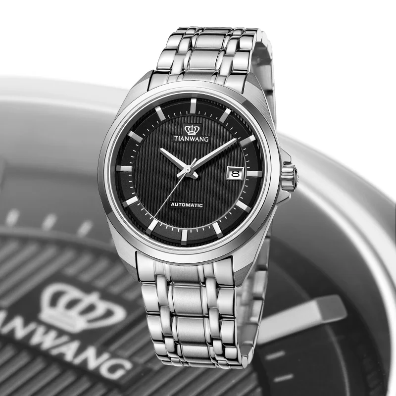 TIAN WANG Luxury Automatic Watch Men NH35 Mechanical Sapphire Glass Stainless Steel Business Dress Wristwatch Reloj Masculino