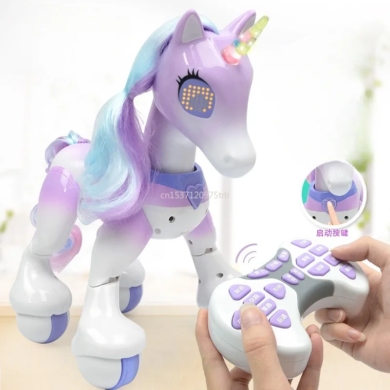 Unicorn Electric Toys Unicorn Toy Electric Remote Control Unicorn Child Robot Touch Induction Enlightenment Gifts for Children