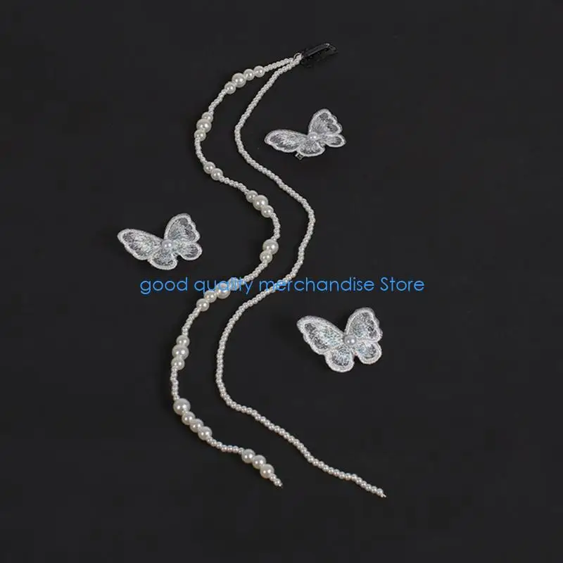 Y5JD 1set Jepit Rambut Kupu-kupu Elegan Jepit Rambut Hanfu Jepit Rambut Ekor Kuda Jepit Rambut Remaja