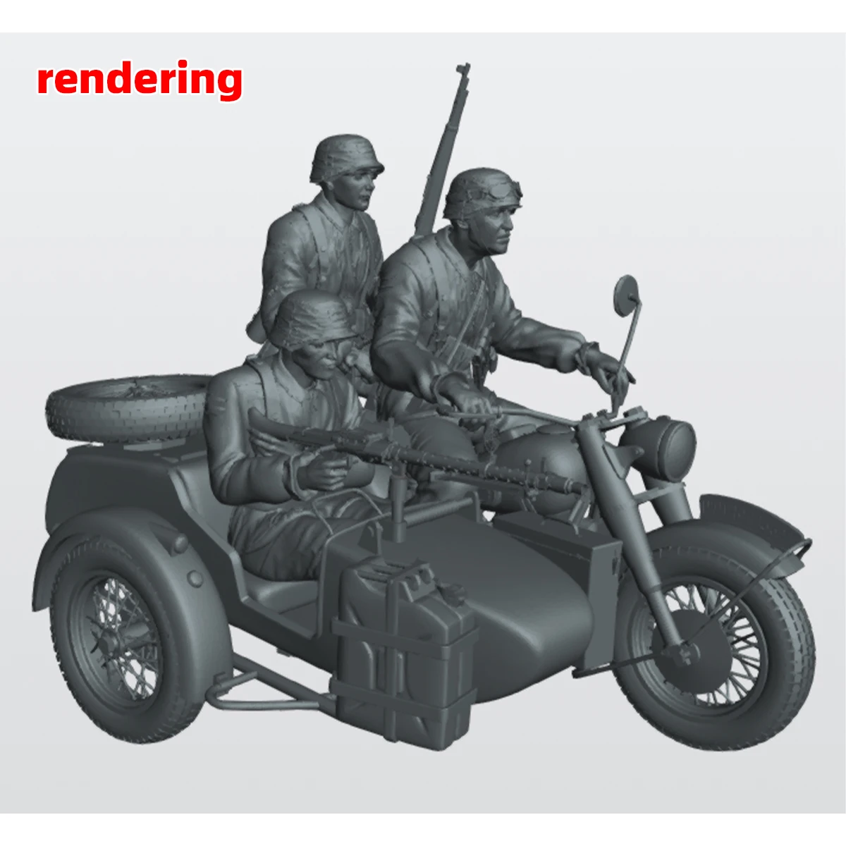 Modellbausatz im Maßstab 1/35, 1/48, 1/72, Miniatur-Soldatenfiguren aus Kunstharz, Motorrad und Motorradfahrer für Diorama – Detail 1