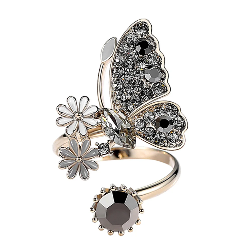 

The Butterfly Anniversary Gift Novel Finger Jewelry Personality Female Valentine Silver Adjustable Miss