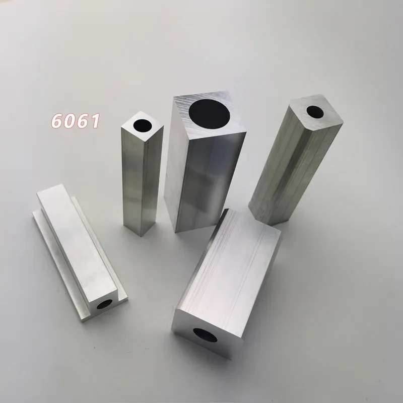 Square Outside Aluminum Tube Aluminum Tube with Square Outside and Round Inside 6061AL DIY Material 20x20mm-40x40mm