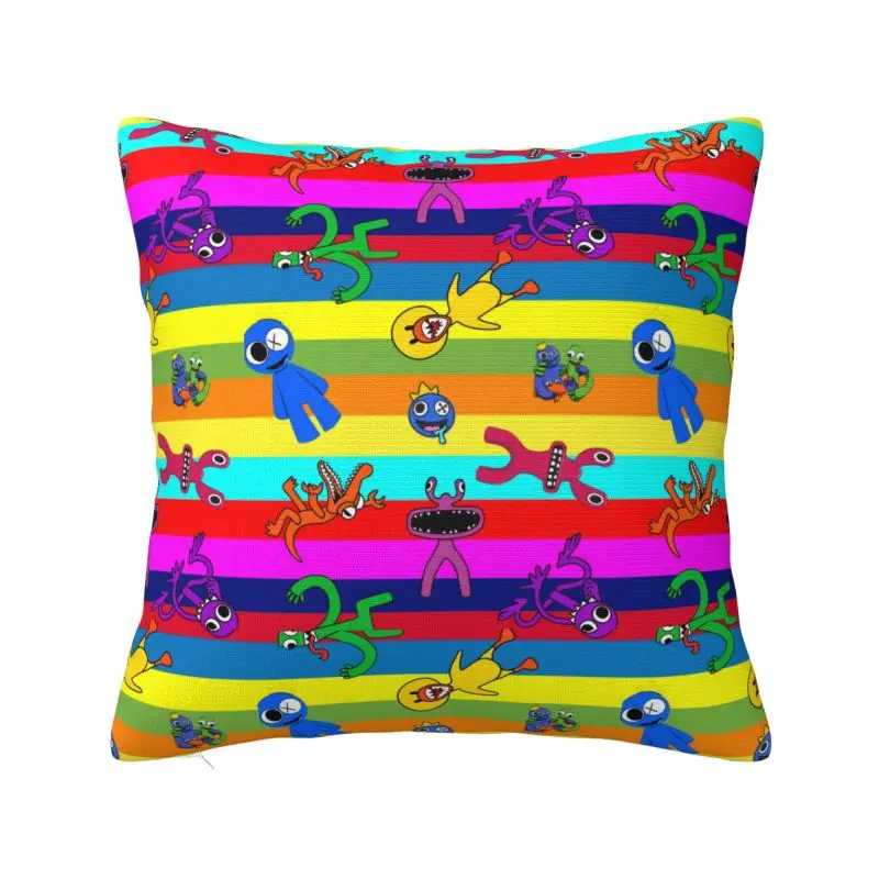 

Custom Rainbow Friendsed Cartoon Anime Throw Pillow Home Decoration Game Nordic Cushion Cover Soft Pillowcase