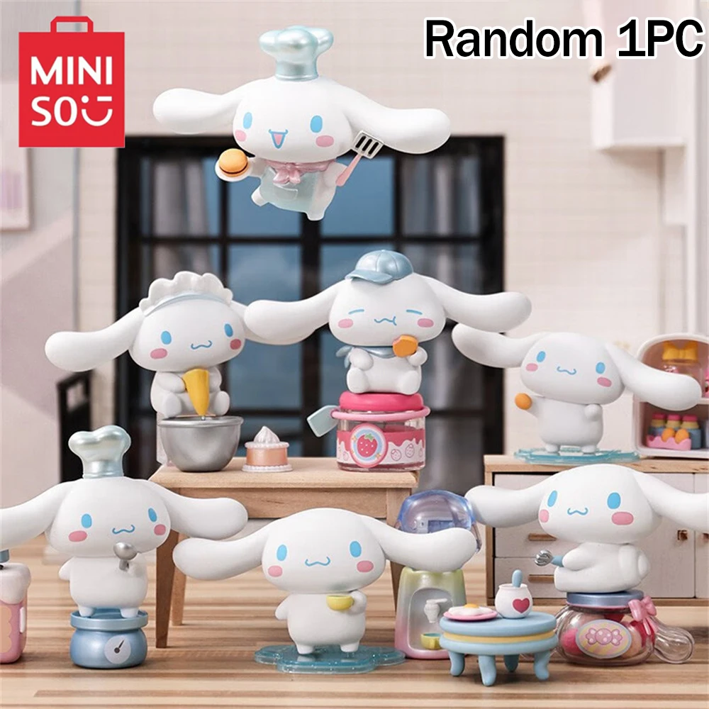 Miniso Cinnamoroll Cooking Hut Series Blind Box Toy Ornaments Desktop Decorations Children's Gifts Christmas Gifts Random 1PC