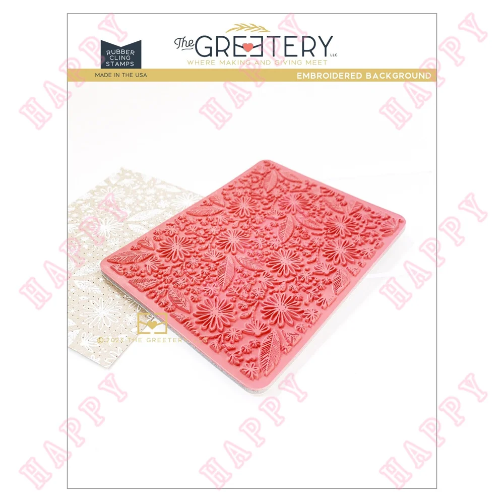 

New Embroidered Background Clear Stamps For Scrapbook Diary Decoration Paper Craft Embossing Template DIY Greeting Card Handmade
