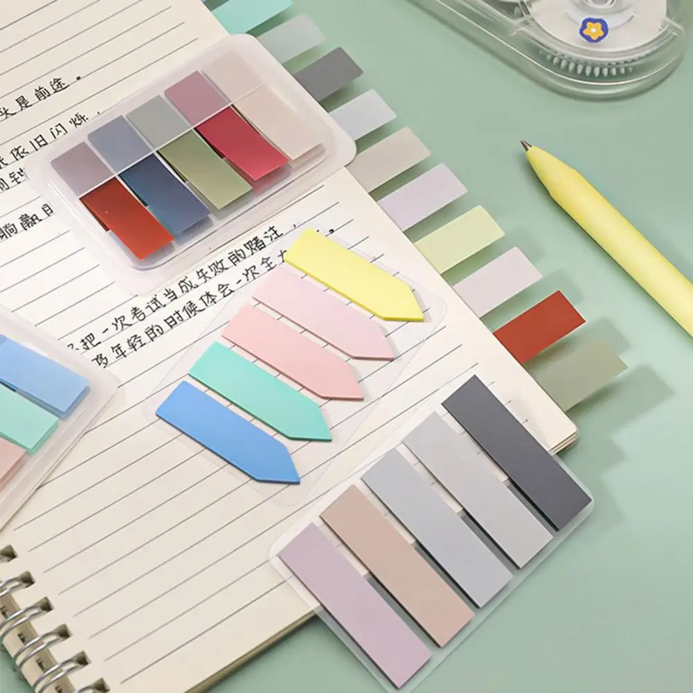 4Pcs Sticky Index Tabs Sorting Paper Stationery Labels Fluorescent Index Sticker for Home Office School