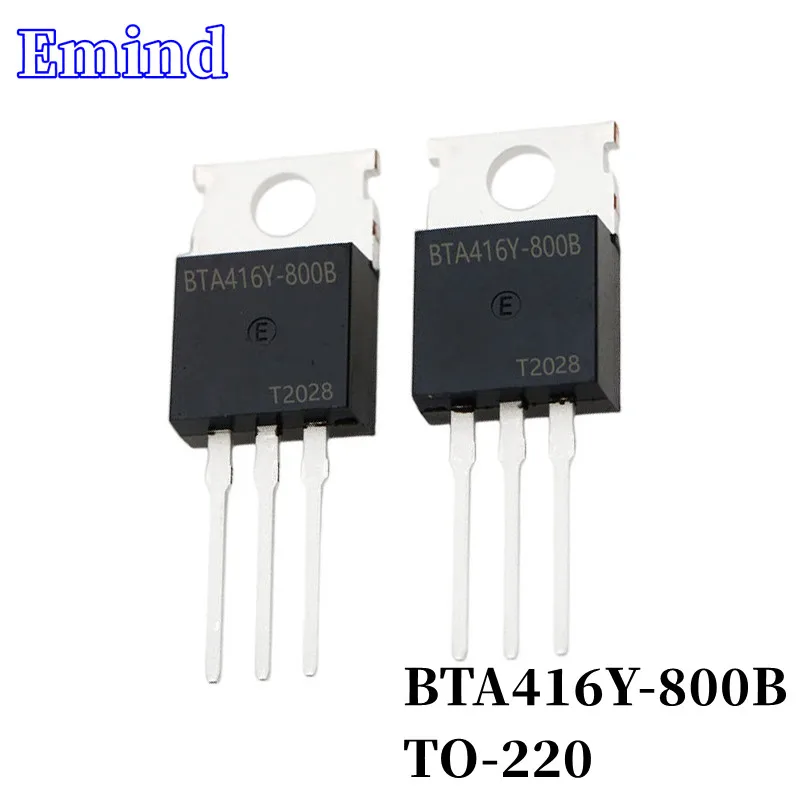 5Pcs BTA416Y-800B BTA416 Thyristor TO-220 16A/800V DIP Triac Large Chip