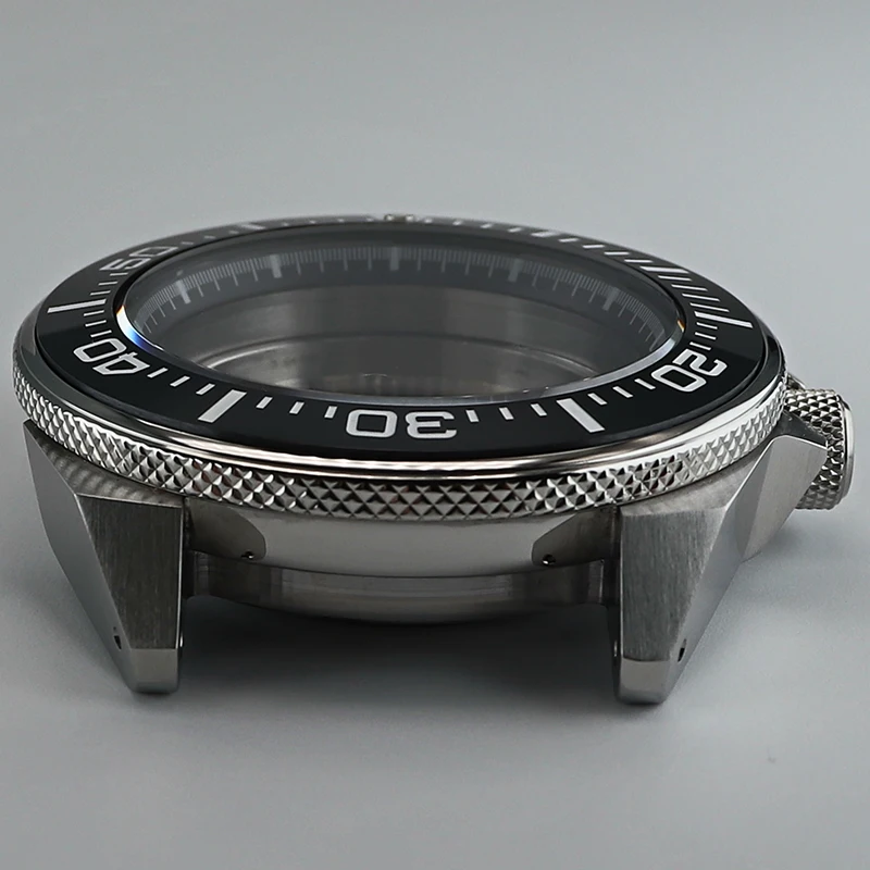 Modified Seiko Samurai Mod 43.8mm Watch Cases parts Stainless Steel Sapphire Crystal Glass For Seiko NH35 NH36 NH38 Movement