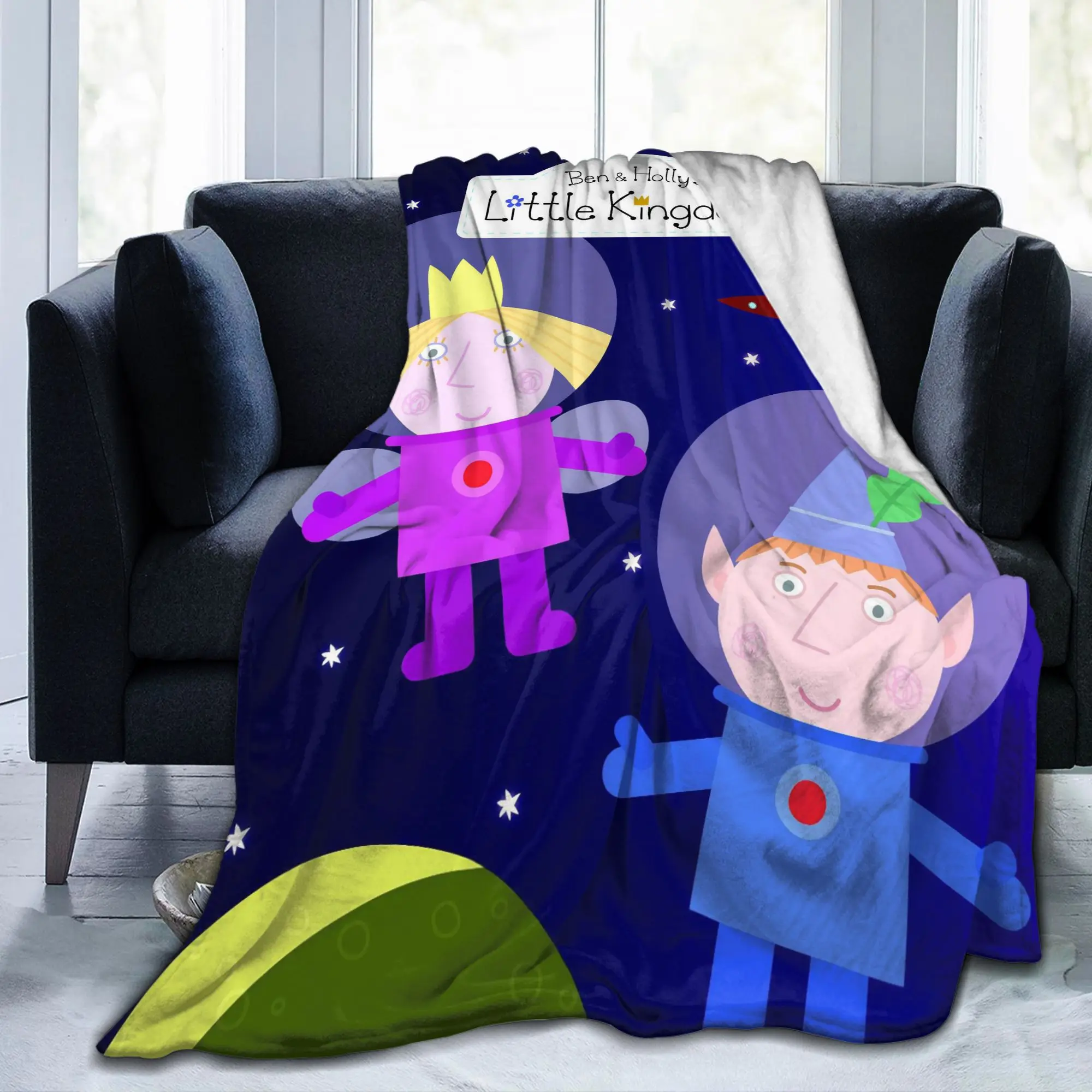 Ben Holly Cartoon Little Kingdoms Flannel Blanket Magic-Movie Creative Throw Blankets for Bedspreads 125*100cm Warm