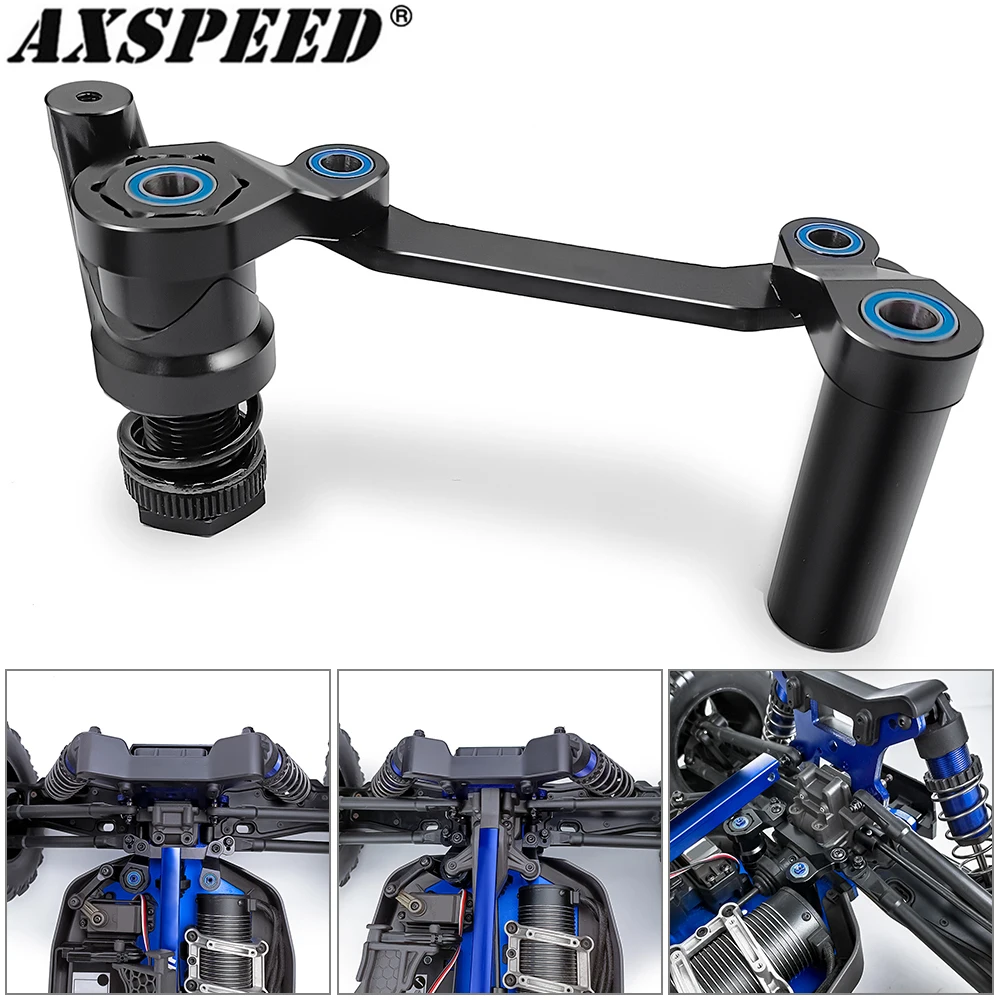 AXSPEED Aluminum Alloy Bearing Steering Bellcrank Assembly for 1/8 4WD SLEDGE RC Car Upgrade Parts