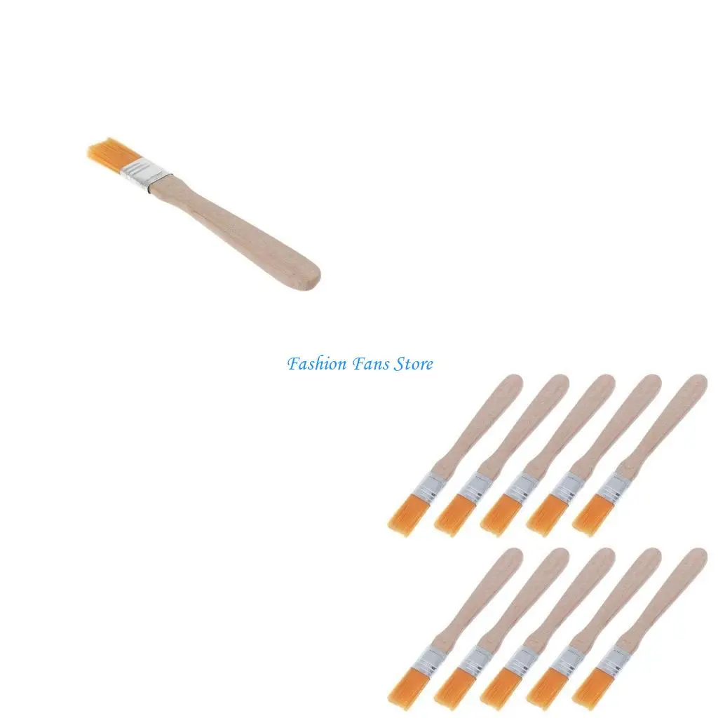 

10Pcs Wooden Handle Brush Nylon Bristles Welding Cleaning Tools For Solder Flux Paste Keyboard