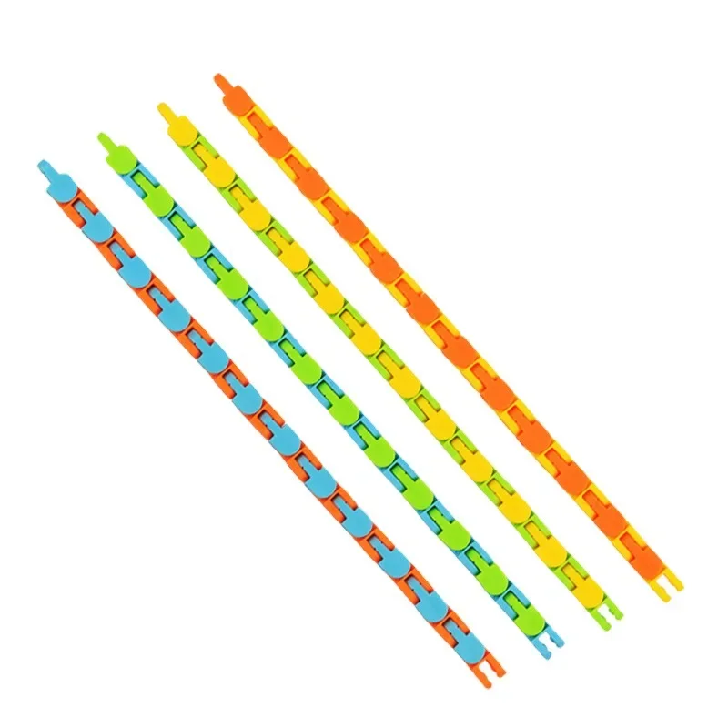 Colorful Puzzle Fidget Toys Sensory Figet Toys Anti Stress Click Snap Kids Autism Snake Classic Toy Figet Toys Stress Sensory