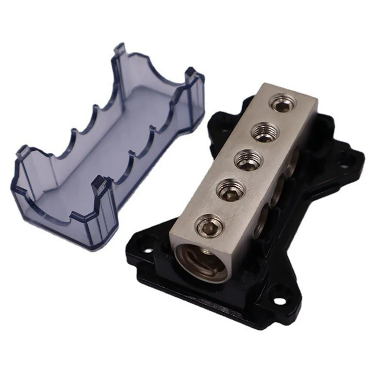 Divisor de bloco de distribuição de energia elegante, amplificador de potência modificado de áudio para carro, hub de fio de aterramento, caixa de junção de solo negativo