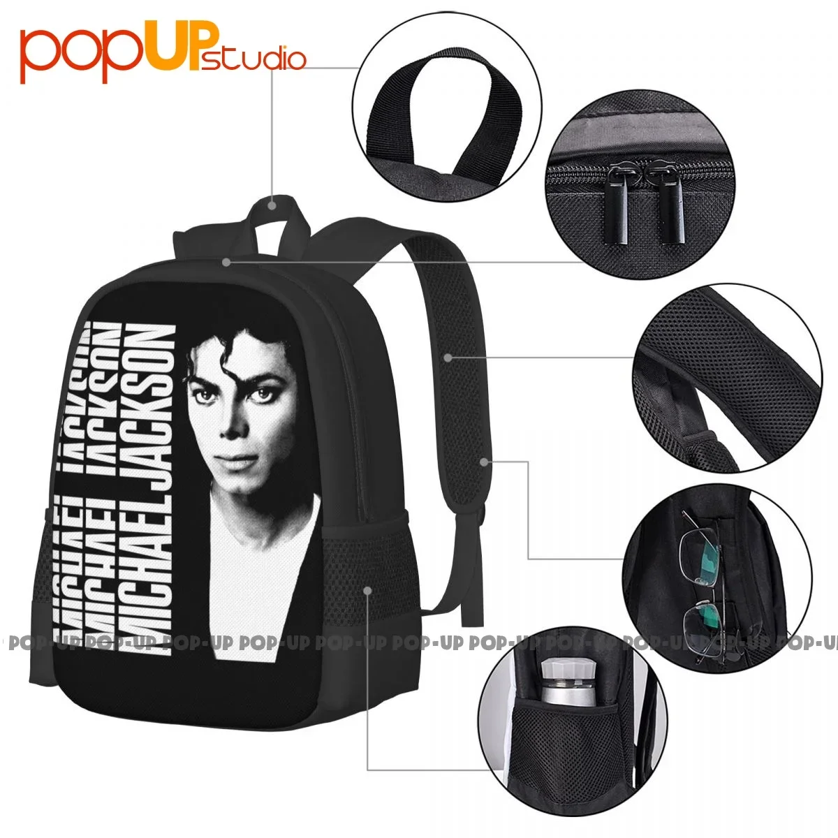 1988 Michael Jackson Tour Backpack Large Capacity Print Creative Personalised Bags For Travel