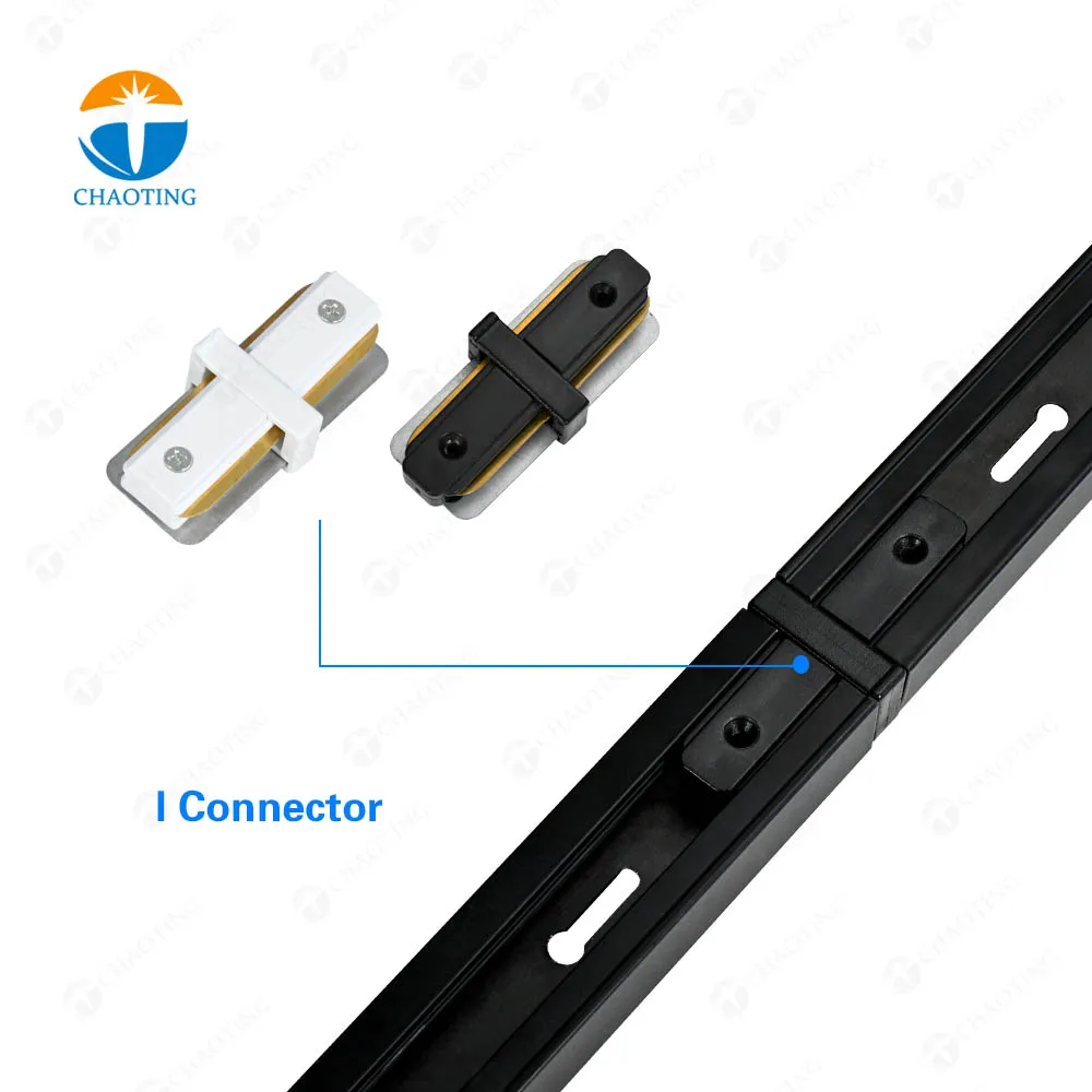 Adaptor Accessories Cob Led Tracklights 2 Wires Rail Aluminium Deck Two Wires LED Ceiling Track Rail for Track Lighting System