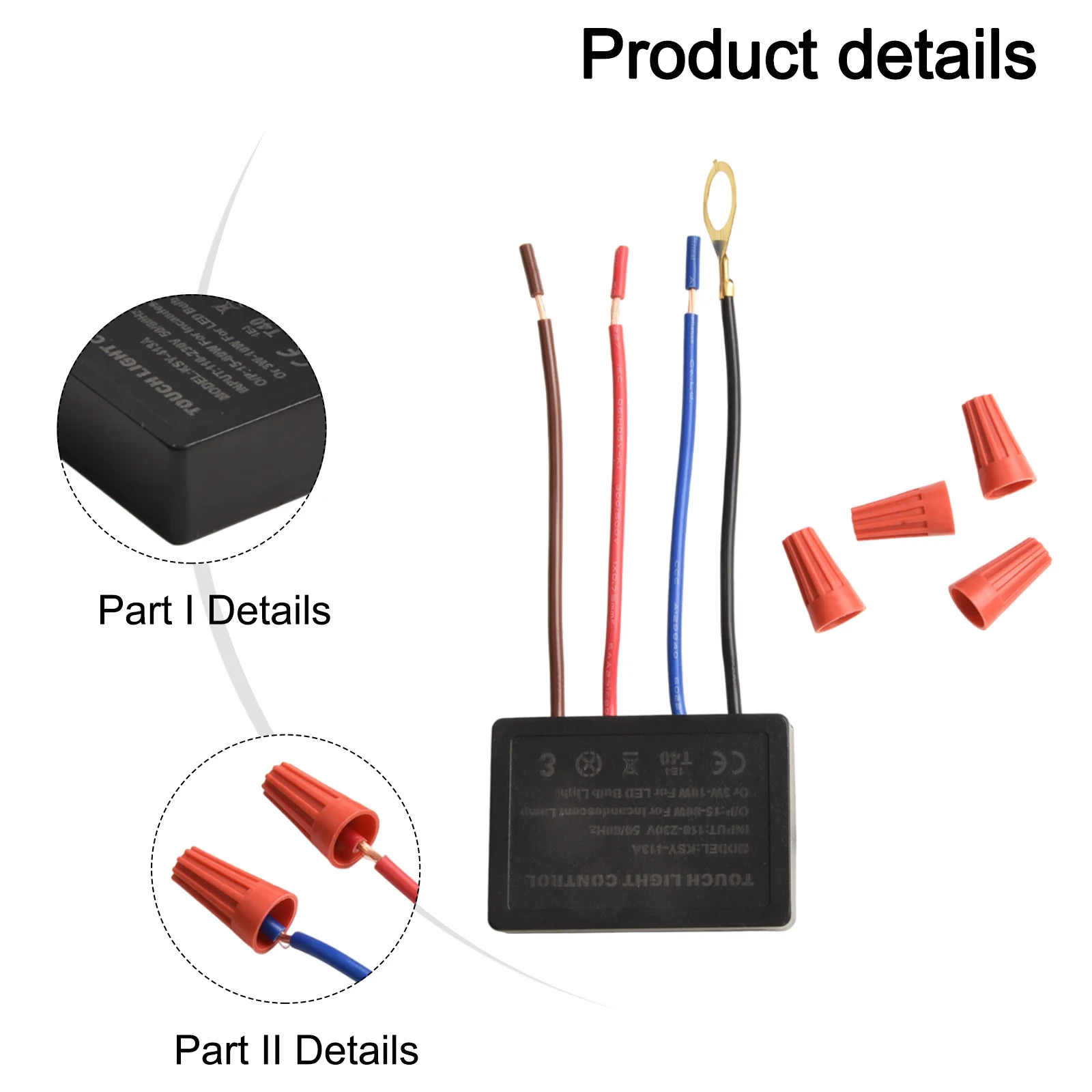 LED Control Module Light Lamp Dimmer Switch Flexibility And Compatible Touch Head Conceal Within The Lamp Body